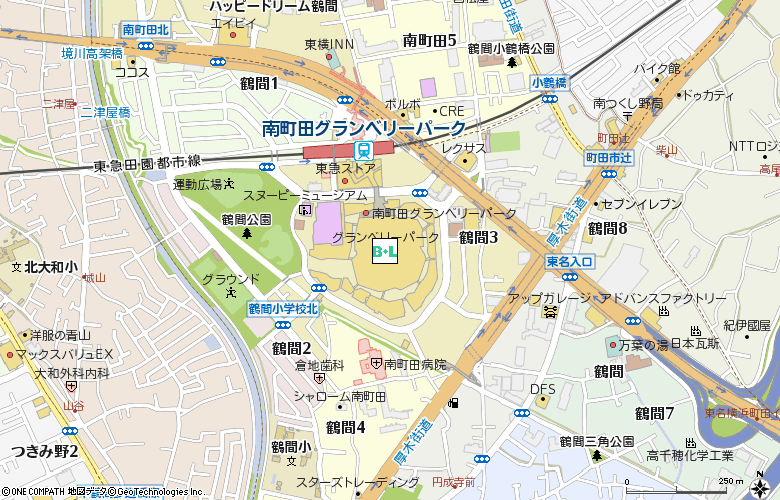 アイシティ南町田グランベリーパーク店付近の地図